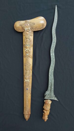 Keris Lar Gangsir Luk 7 Original Bali - ZK-213