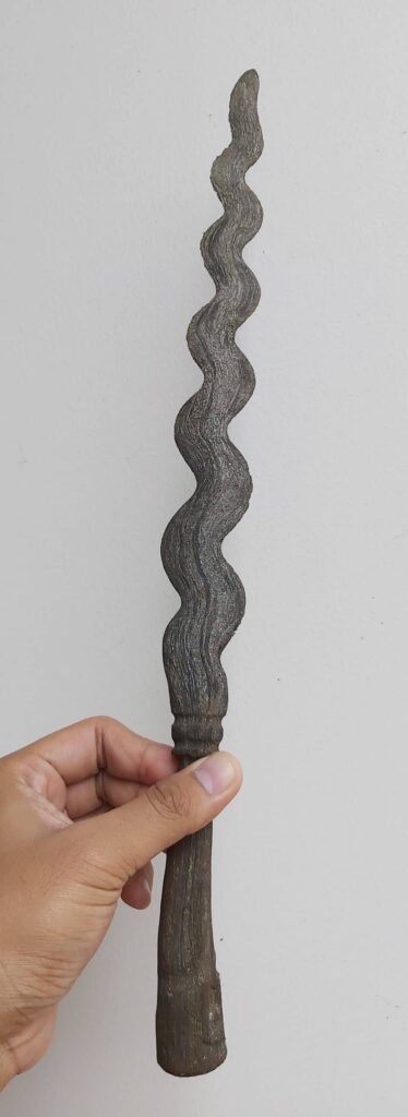 Spear Korowulang Pamor Mrambut Handle Pandito - ZK-108